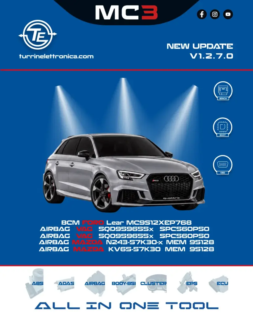 Aggiornamento MC3 versione 1.2.7.0